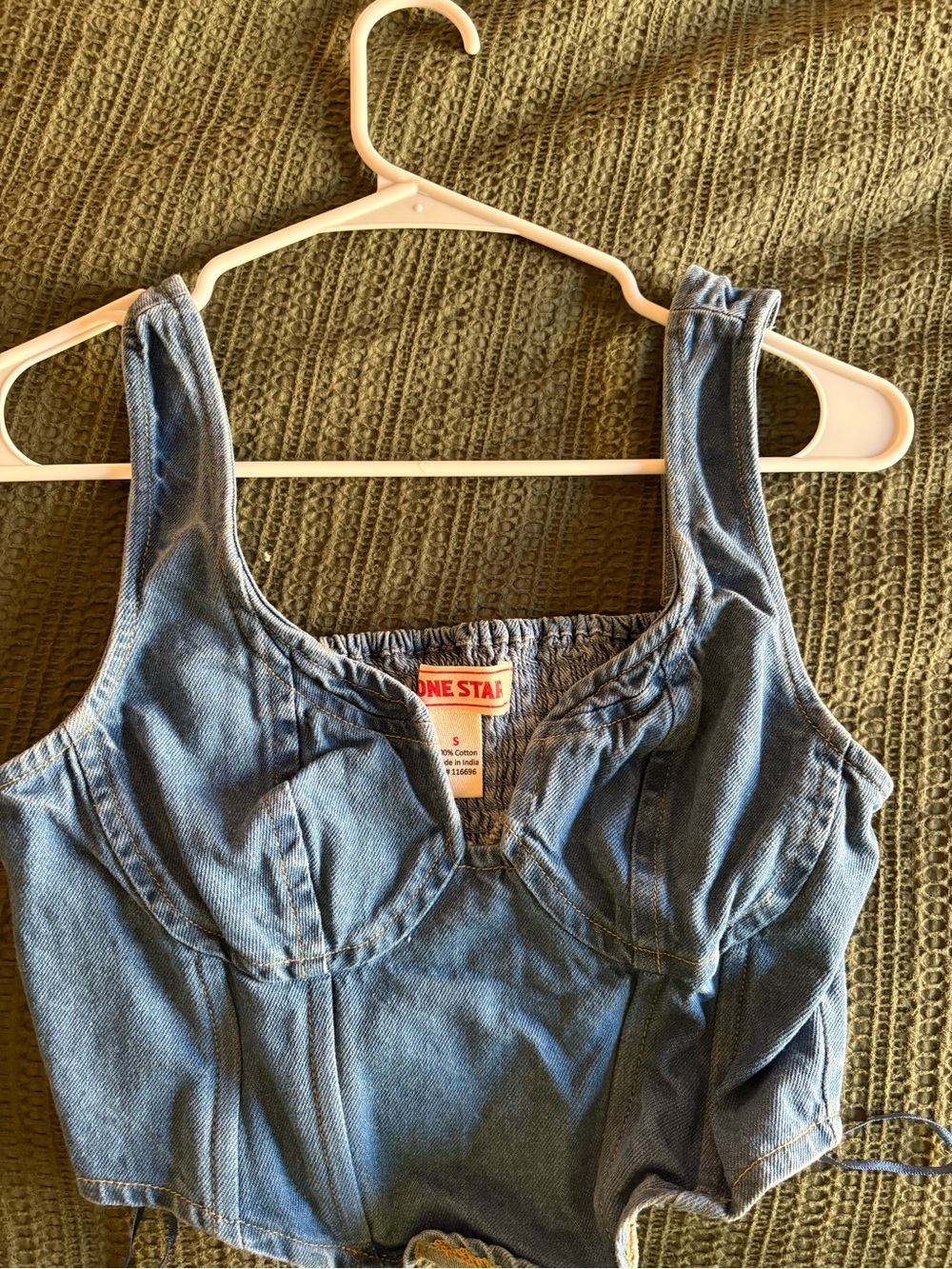 Blue Denim Corset Top - Women's